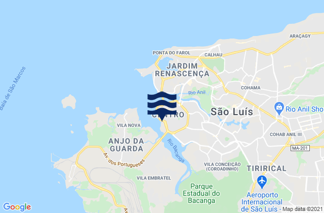 Mappa delle maree di Sao Luiz, Brazil