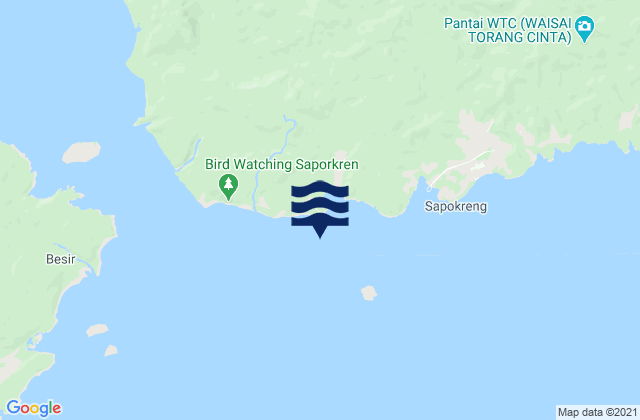 Mappa delle maree di Saonek Dampier Strait, Indonesia
