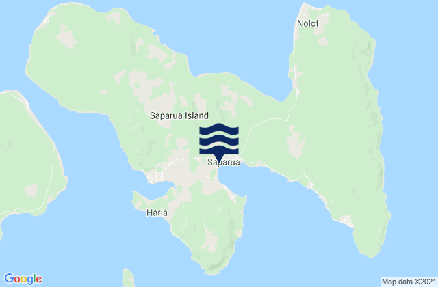 Mappa delle maree di Saparua, Indonesia