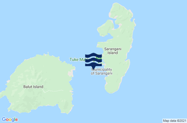 Mappa delle maree di Sarangani Island, Philippines