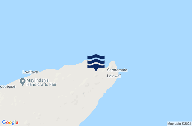 Mappa delle maree di Saratamata, Vanuatu