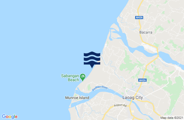 Mappa delle maree di Sarrat, Philippines