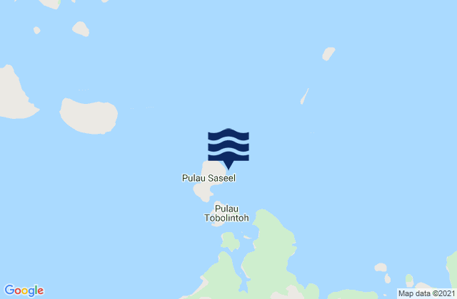 Mappa delle maree di Saseel, Indonesia