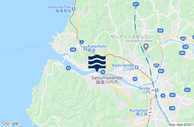 Mappa delle maree di Satsumasendai, Japan