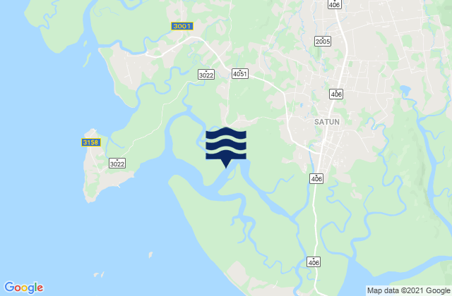 Mappa delle maree di Satun, Thailand