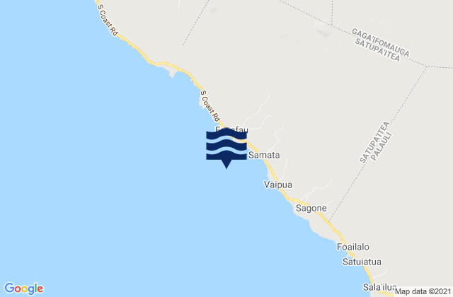 Mappa delle maree di Satupa‘itea, Samoa