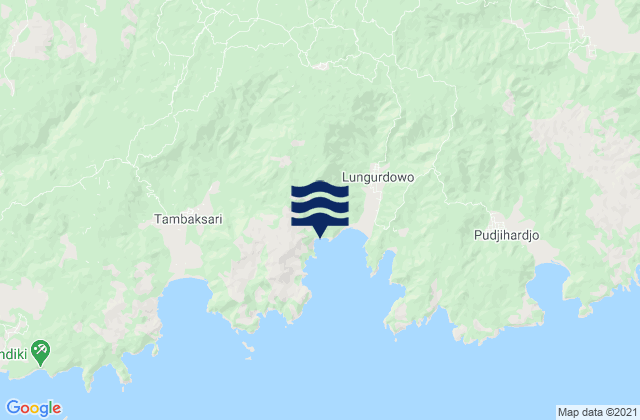 Mappa delle maree di Sawur Tengah, Indonesia