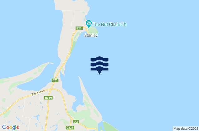 Mappa delle maree di Sawyer Bay, Australia