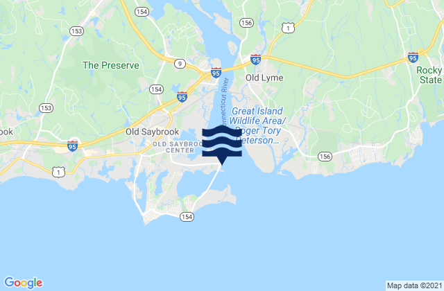 Mappa delle maree di Saybrook Point, United States