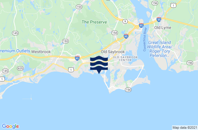 Mappa delle maree di Saybrook Point River, United States