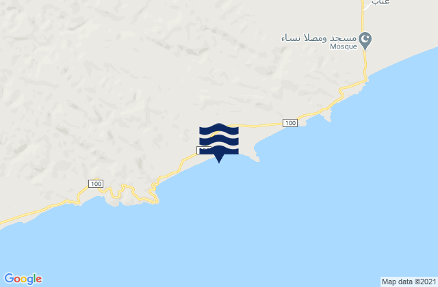 Mappa delle maree di Sayhut, Yemen