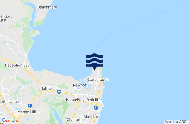 Mappa delle maree di Scarborough, Australia