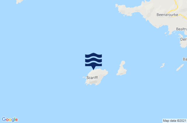 Mappa delle maree di Scariff Island, Ireland