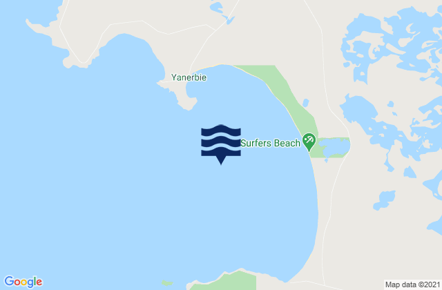 Mappa delle maree di Sceale Bay, Australia