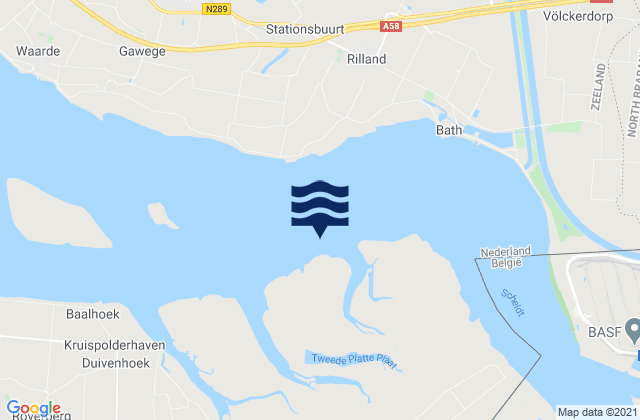 Mappa delle maree di Schaar van de Noord, Netherlands