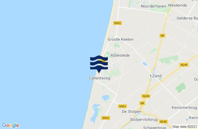 Mappa delle maree di Schagen, Netherlands