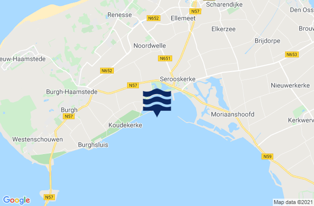 Mappa delle maree di Schelphoek, Netherlands