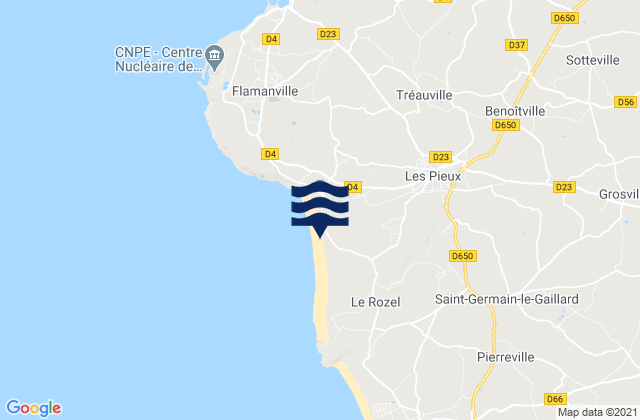 Mappa delle maree di Sciotot, France