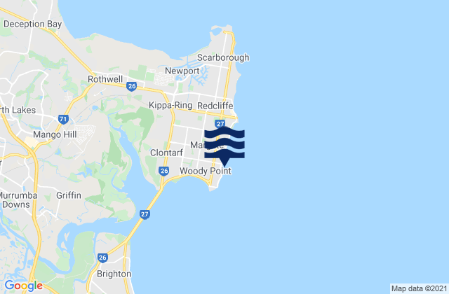 Mappa delle maree di Scotts Point Beach, Australia
