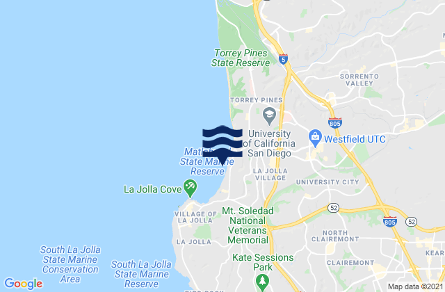 Mappa delle maree di Scripps Pier/La Jolla, United States