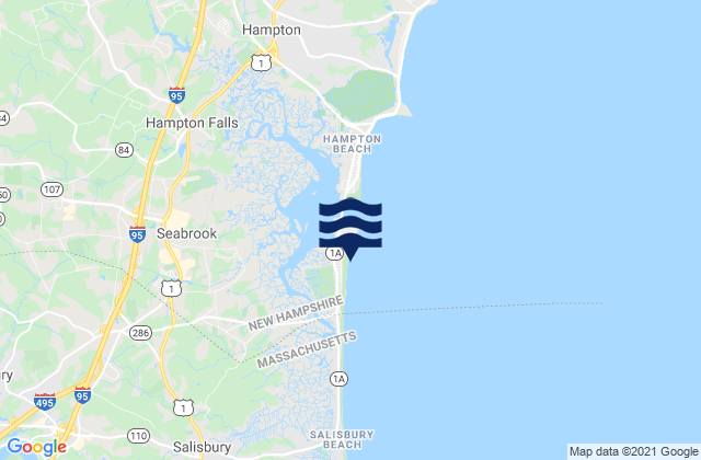 Mappa delle maree di Seabrook Beach, United States