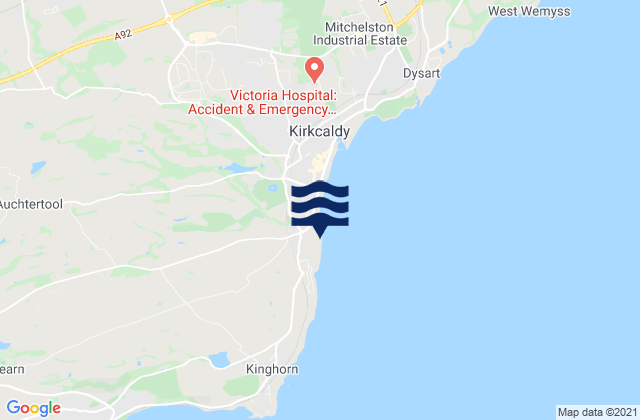 Mappa delle maree di Seafield Beach, United Kingdom