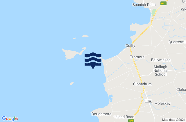 Mappa delle maree di Seafield Point, Ireland