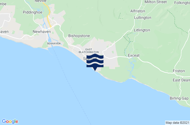 Mappa delle maree di Seaford Bay Beach, United Kingdom
