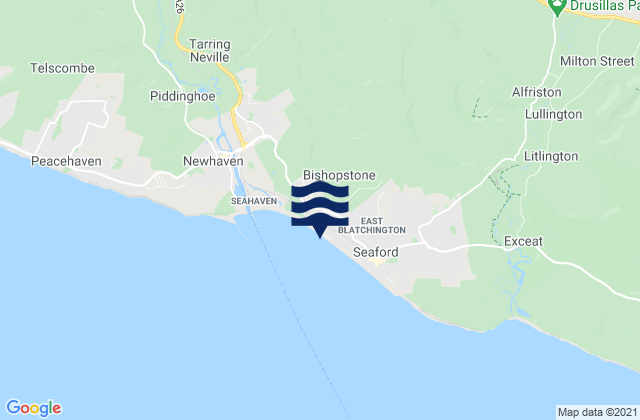 Mappa delle maree di Seaford Dane Beach, United Kingdom