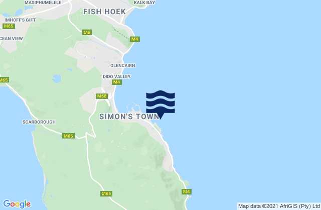 Mappa delle maree di Seaforth Beach, South Africa