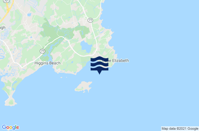 Mappa delle maree di Seal Cove Cape Elizabeth, United States