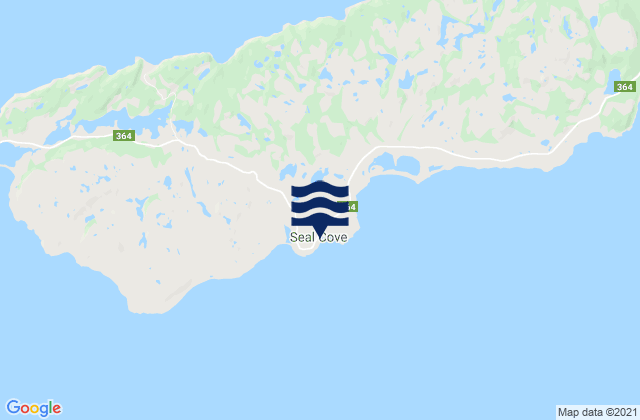 Mappa delle maree di Seal Cove, Canada