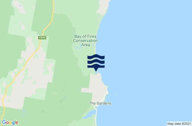Mappa delle maree di Seal Rocks, Australia