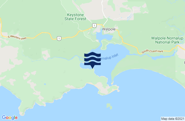 Mappa delle maree di Sealers Cove, Australia