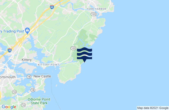 Mappa delle maree di Seapoint (Cutts Island), United States
