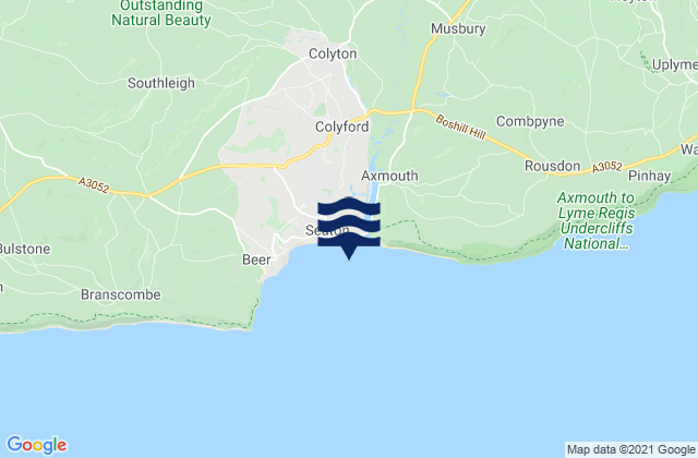 Mappa delle maree di Seaton Bay, United Kingdom