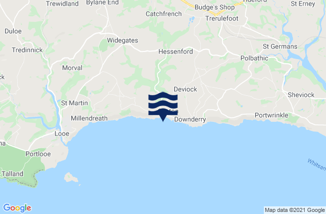 Mappa delle maree di Seaton Beach, United Kingdom