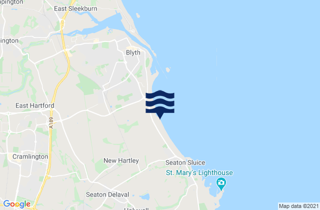 Mappa delle maree di Seaton To Blyth, United Kingdom
