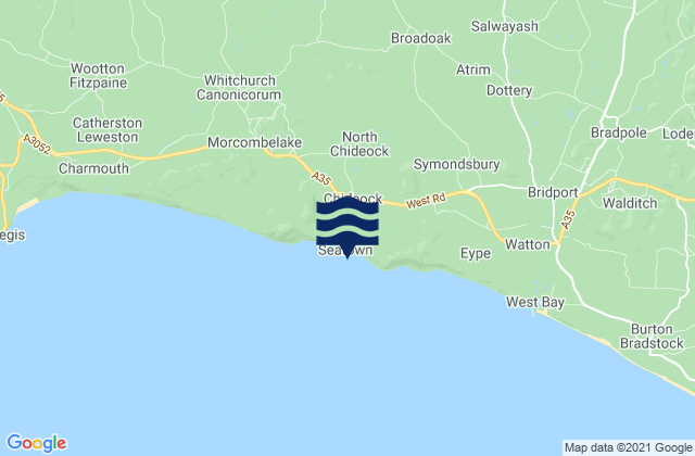 Mappa delle maree di Seatown Beach, United Kingdom