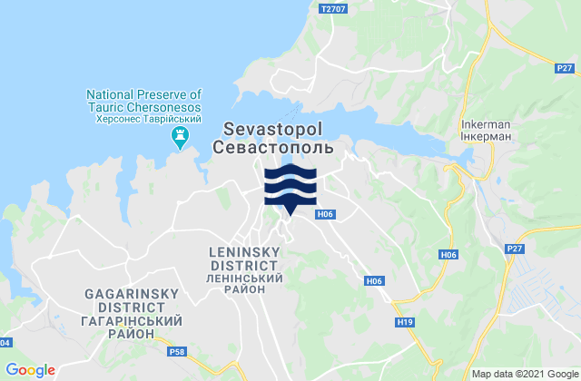 Mappa delle maree di Sebastopol City, Ukraine