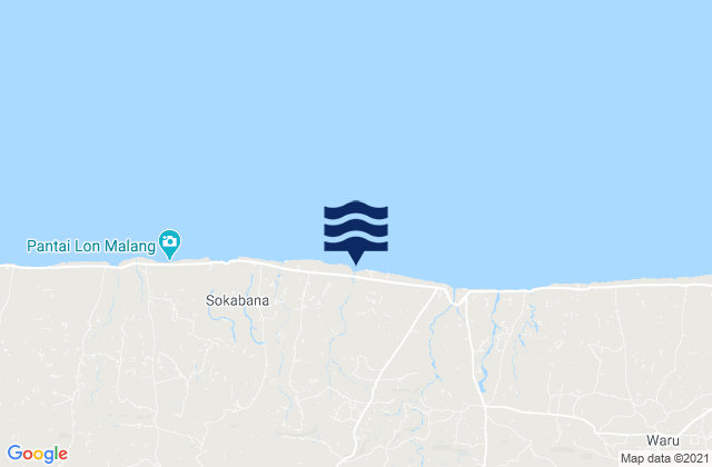 Mappa delle maree di Secang Barat, Indonesia