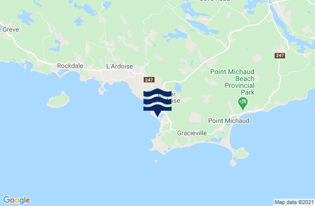 Mappa delle maree di Section Cove, Canada