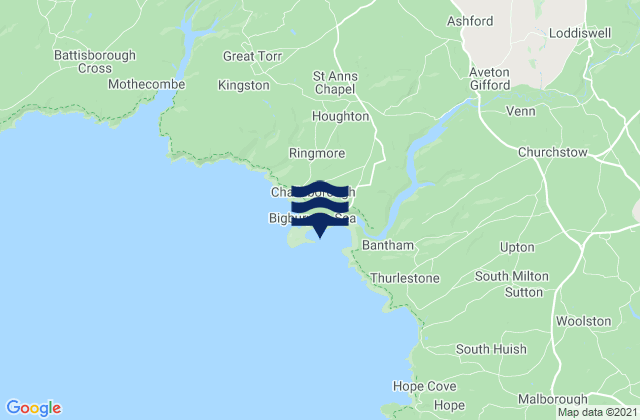 Mappa delle maree di Sedgewell Cove Beach, United Kingdom