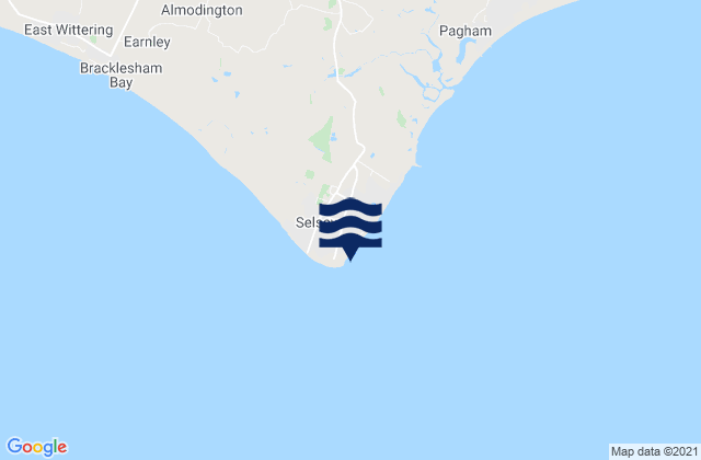 Mappa delle maree di Selsey, United Kingdom