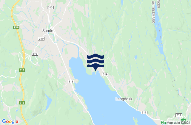 Mappa delle maree di Selvik, Norway