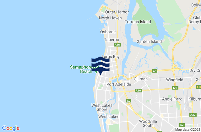 Mappa delle maree di Semaphore, Australia
