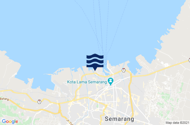 Mappa delle maree di Semarang, Indonesia