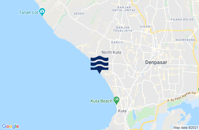 Mappa delle maree di Seminyak, Indonesia
