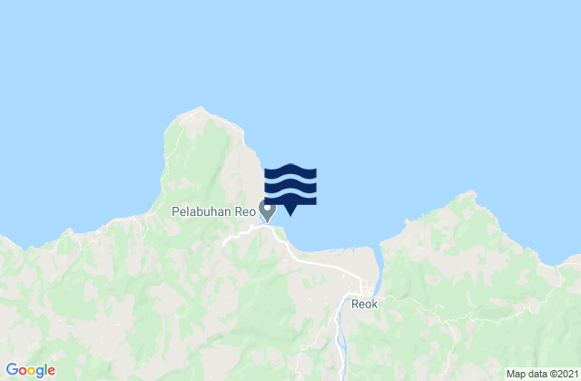 Mappa delle maree di Sengari, Indonesia