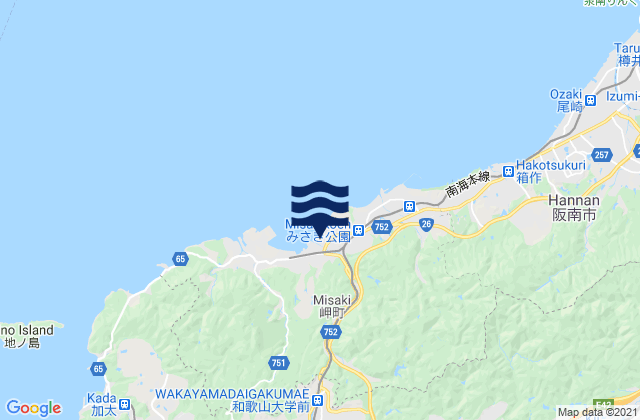 Mappa delle maree di Sennan-gun, Japan